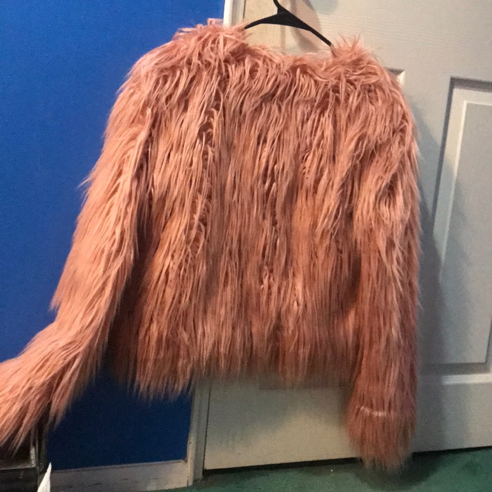 Missguided Shaggy Faux Fur Coat - Picture 3 of 4